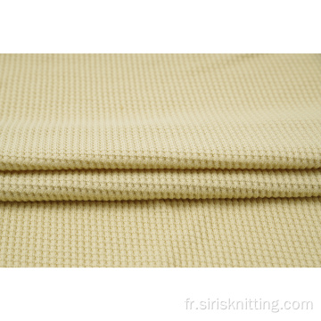 Tissu gaufré en tricot à carreaux en coton CVC Double brossé